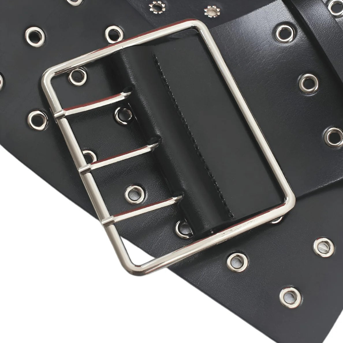 Ceinture XXL à Triple Ardillons Rivets Modèle Carmela - La Ceinturerie