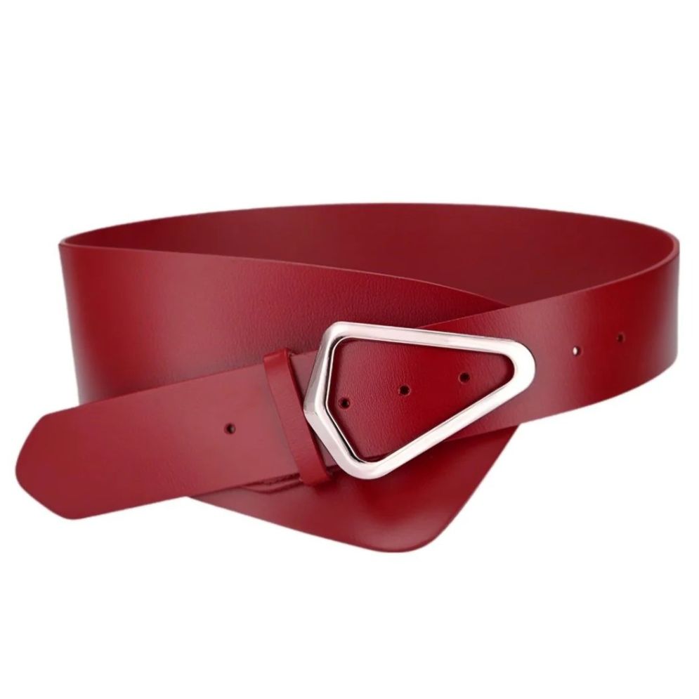 Ceinture Large XXL à Boucle Triangulaire Modèle Caia - La Ceinturerie
