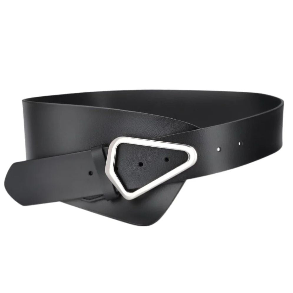 Ceinture Large XXL à Boucle Triangulaire Modèle Caia - La Ceinturerie
