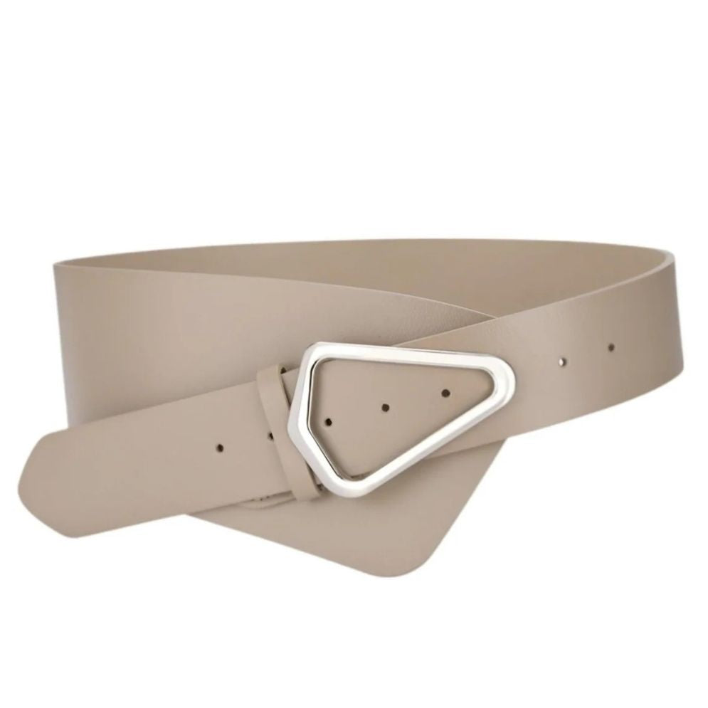 Ceinture Large XXL à Boucle Triangulaire Modèle Caia - La Ceinturerie
