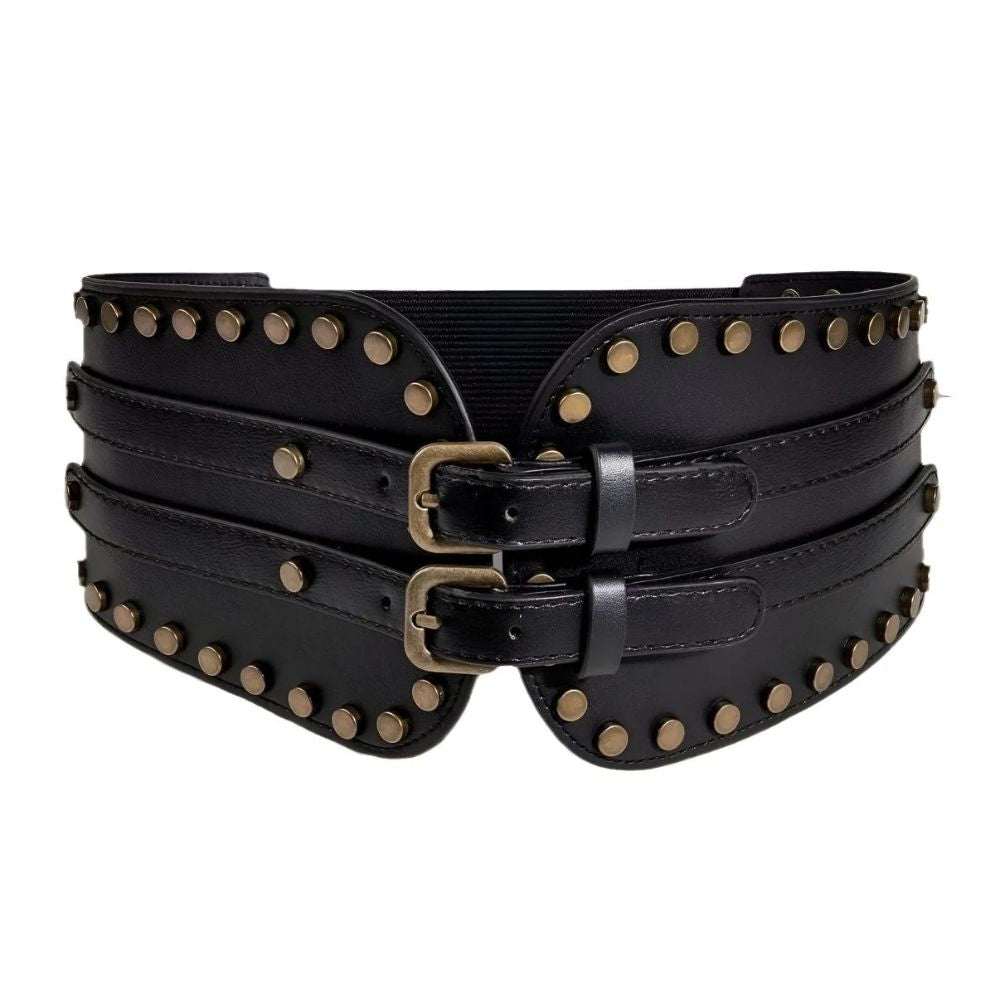 Ceinture Large XXL Boucle Ardillon Double Modèle Amber