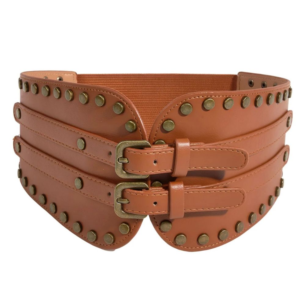Ceinture Large XXL Boucle Ardillon Double Modèle Amber