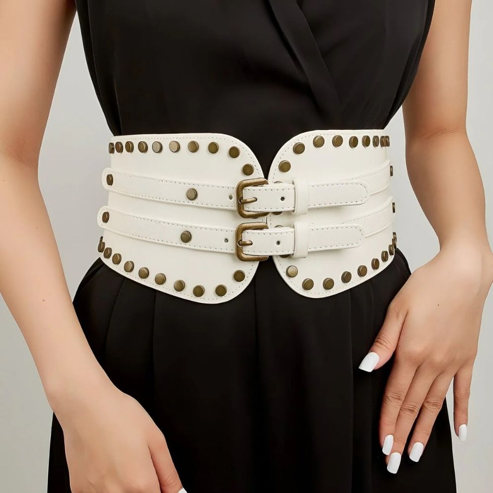 Ceinture Large XXL Boucle Ardillon Double Modèle Amber