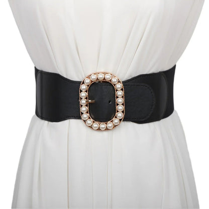 Ceinture Large XXL Boucle Perles Modèle Akyo - La Ceinturerie
