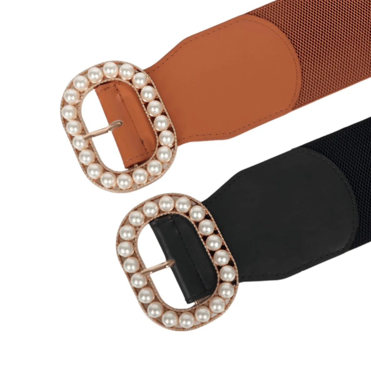 Ceinture Large XXL Boucle Perles Modèle Akyo - La Ceinturerie
