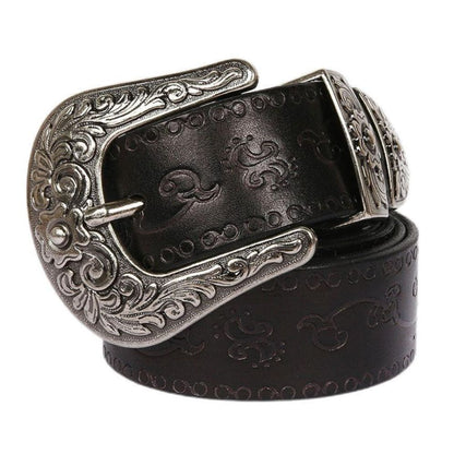 Ceinture Fine À Boucle Western Vintage