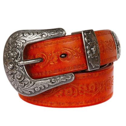 Ceinture Fine À Boucle Western Vintage
