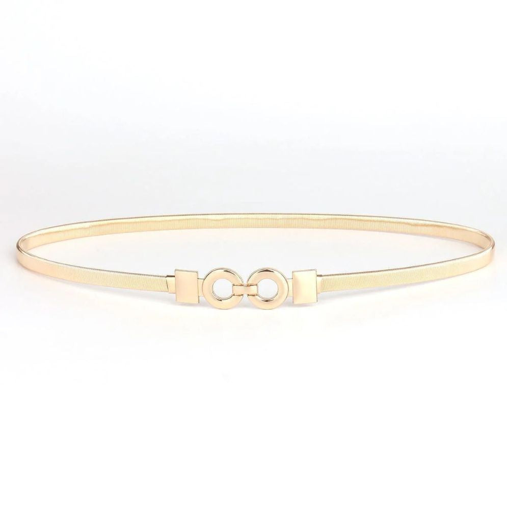 Ceinture Fine Dorée Métal Femme Modèle Claomeia - La Ceinturerie