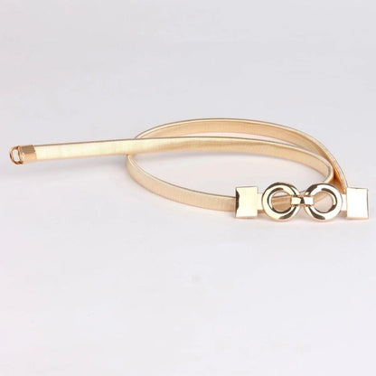 Ceinture Fine Dorée Métal Femme Modèle Claomeia - La Ceinturerie