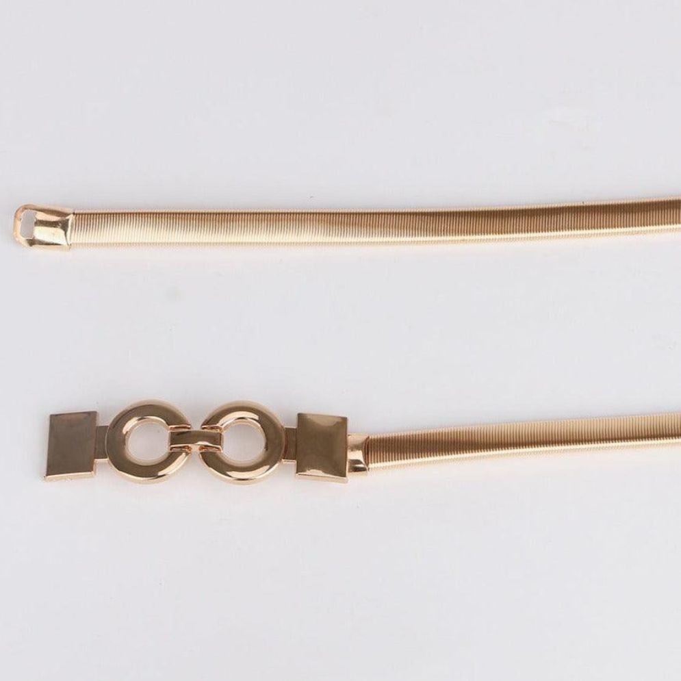 Ceinture Fine Dorée Métal Femme Modèle Claomeia - La Ceinturerie