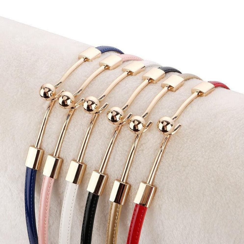 Ceinture Fine en Cuir pour Femme Modèle Agata - La Ceinturerie
