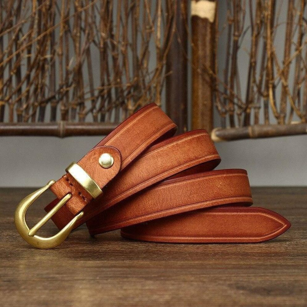 Ceinture Fine en Cuir pour Femme Modèle Jila - La Ceinturerie
