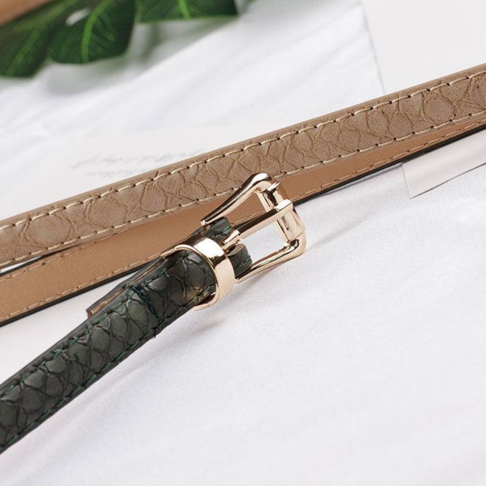 Ceinture Fine en Cuir pour Femme Modèle Macawi - La Ceinturerie