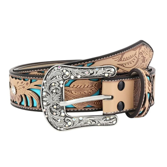 Ceinture Western avec Boucle à Strass Modèle Maeda