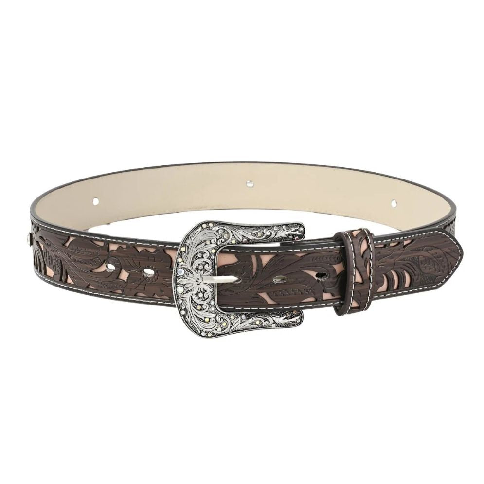 Ceinture Western avec Boucle à Strass Modèle Maeda