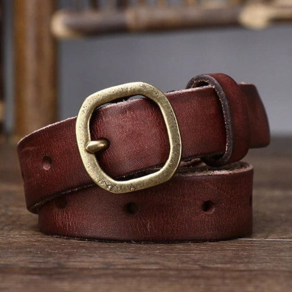 Ceinture Fine en Cuir pour Femme Modèle Tutna - La Ceinturerie