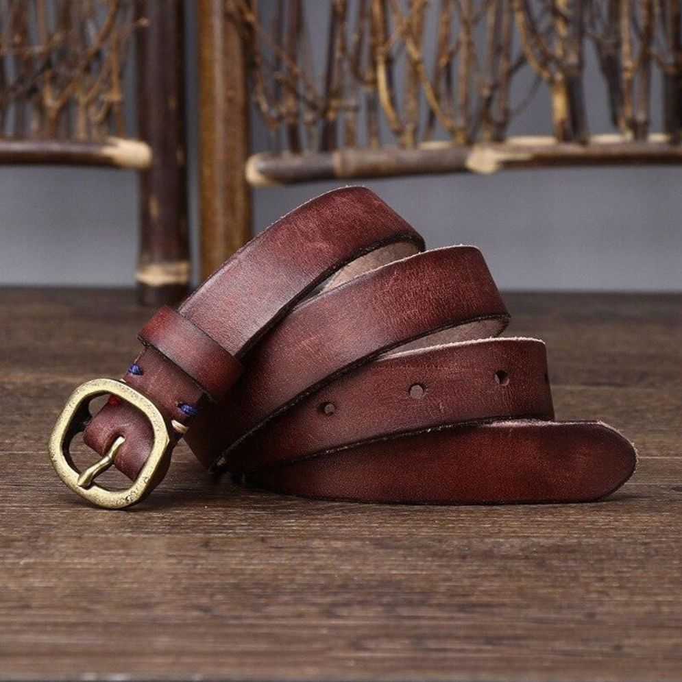 Ceinture Fine en Cuir pour Femme Modèle Tutna - La Ceinturerie