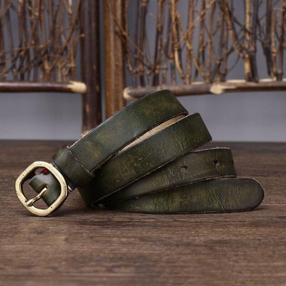 Ceinture Fine en Cuir pour Femme Modèle Tutna - La Ceinturerie