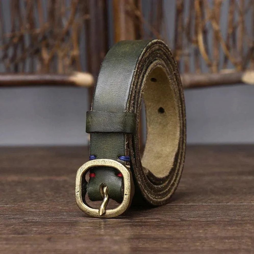 Ceinture Fine en Cuir pour Femme Modèle Tutna - La Ceinturerie