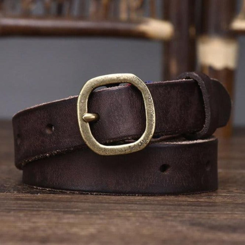 Ceinture Fine en Cuir pour Femme Modèle Tutna - La Ceinturerie