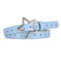 Ceinture Fine en Simili-Cuir à Étoile pour Fille et Garçons Bleue
