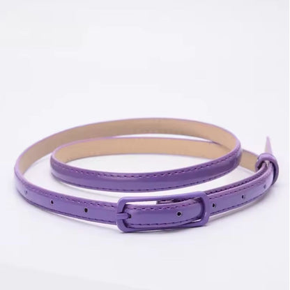 Ceinture Fine en Simili Cuir pour Fille Plusieurs Couleurs Violette