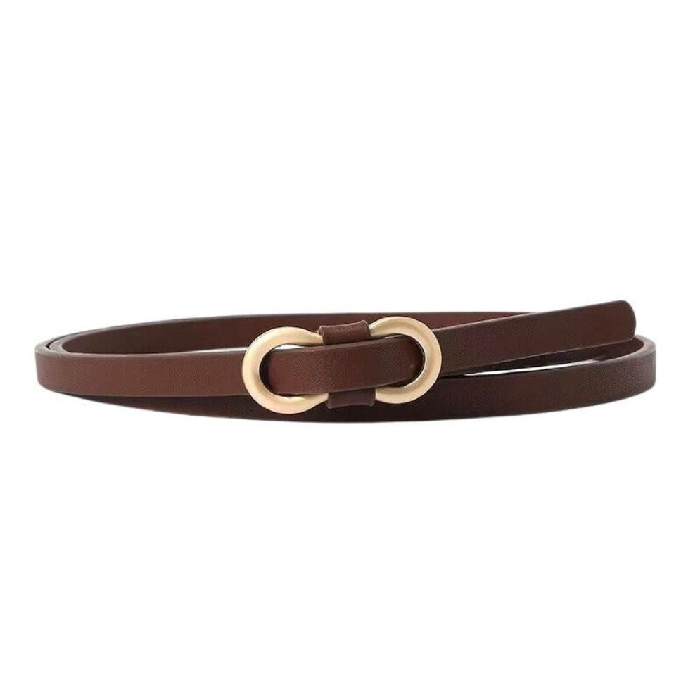 Ceinture Fine Simili Vegan Boucle Femme Modèle Lilova - La Ceinturerie