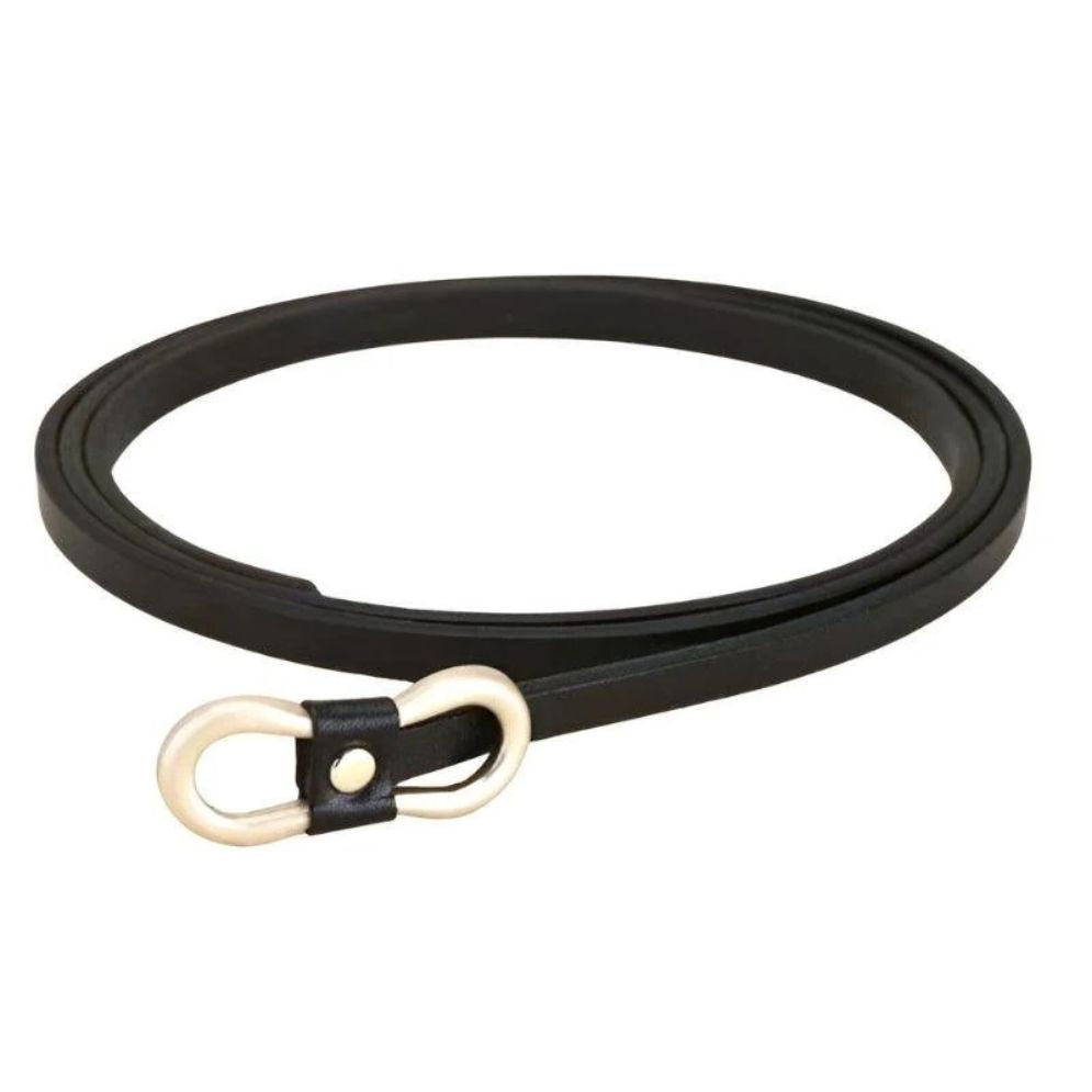 Ceinture Fine Simili Vegan Boucle Femme Modèle Lilova - La Ceinturerie