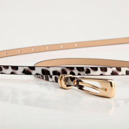 Ceinture Fine Imprimé Léopard Pour Femme - La Ceinturerie
