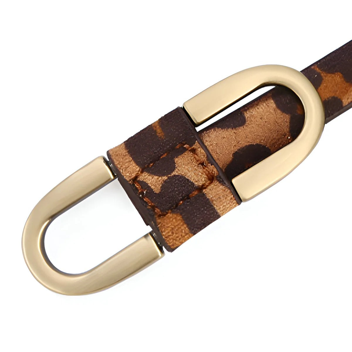 Ceinture Fine Imprimé Léopard pour Femme Modèle Mareta - La Ceinturerie