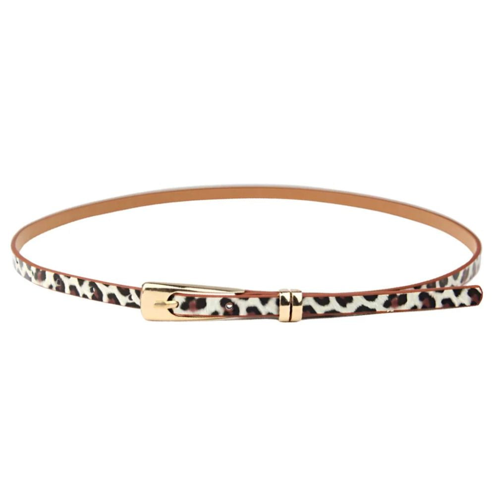 Ceinture Fine Imprimé Léopard Pour Femme - La Ceinturerie