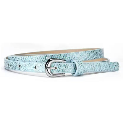 Ceinture Fille en Simili Cuir et Papillons Bleue