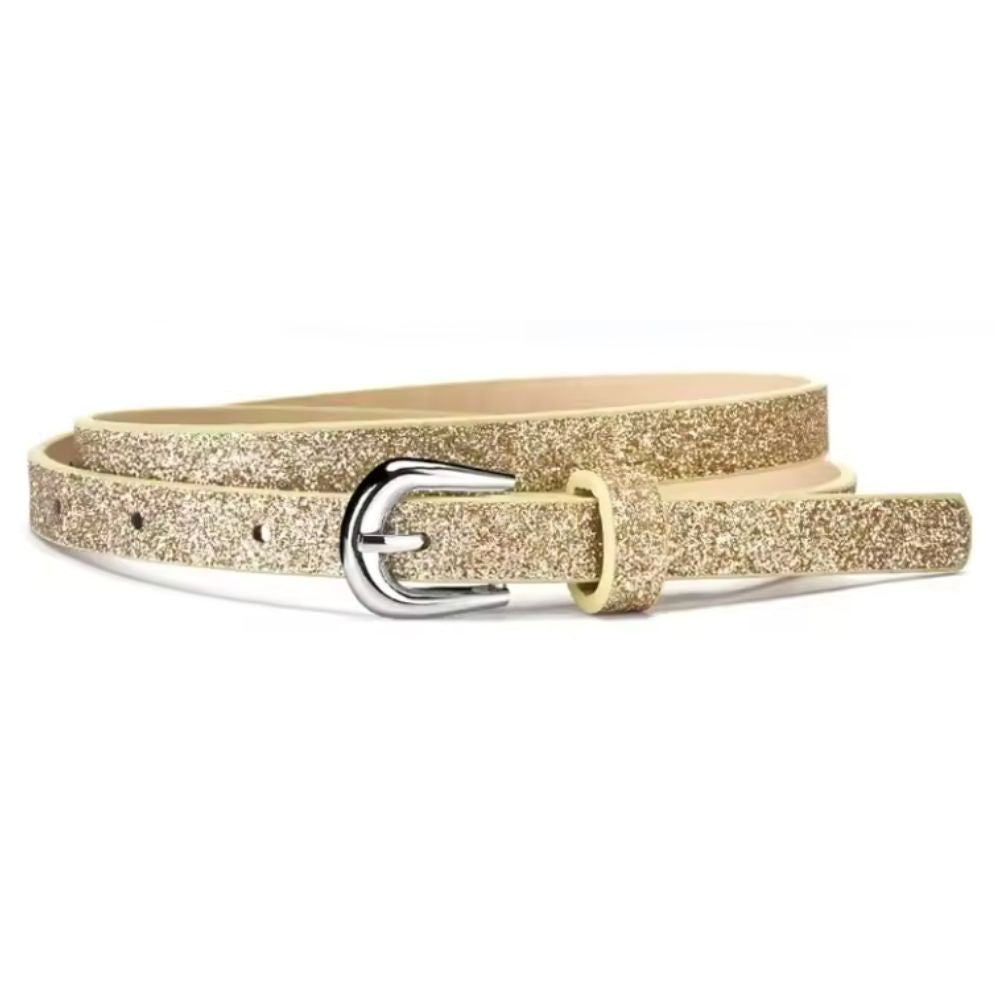 Ceinture Fille en Simili Cuir et Papillons Dorée