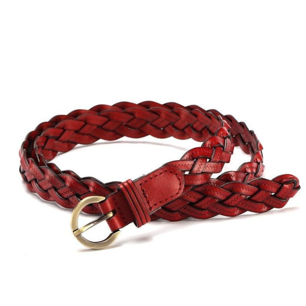 Ceinture Fine Tressée en Cuir Modèle Bedisa - La Ceinturerie