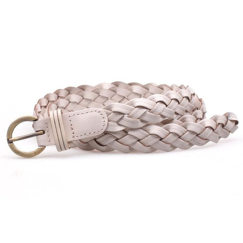 Ceinture Fine Tressée en Cuir Modèle Bedisa - La Ceinturerie