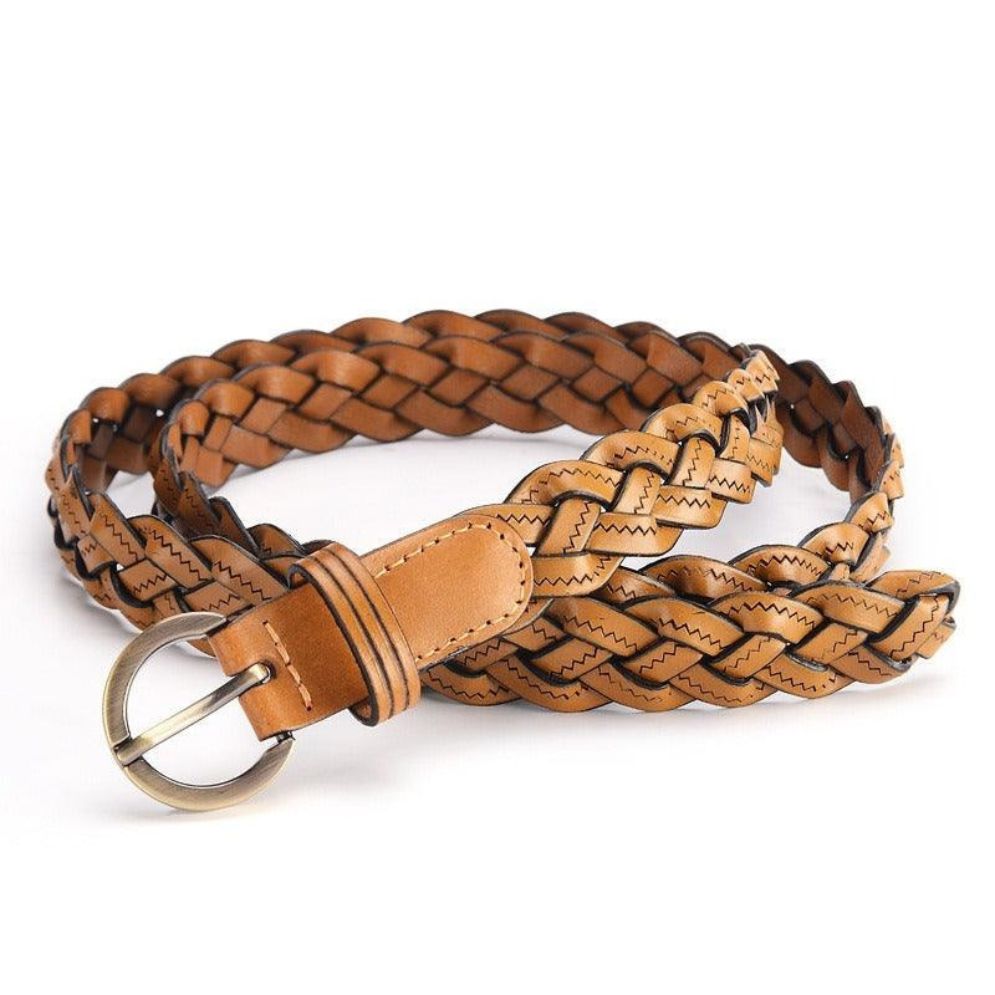 Ceinture Fine Tressée en Cuir Modèle Bedisa - La Ceinturerie