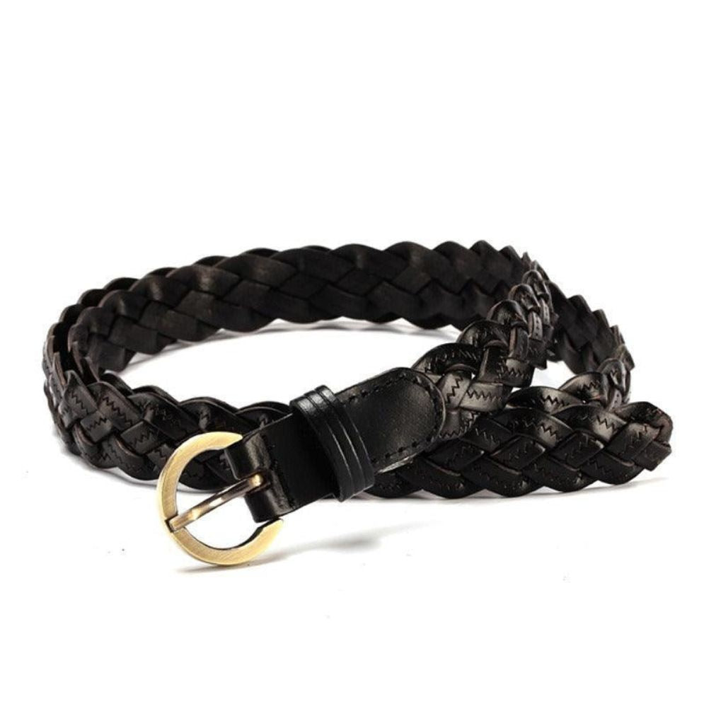 Ceinture Fine Tressée en Cuir Modèle Bedisa - La Ceinturerie