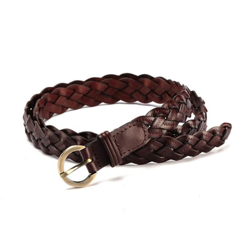 Ceinture Fine Tressée en Cuir Modèle Bedisa - La Ceinturerie