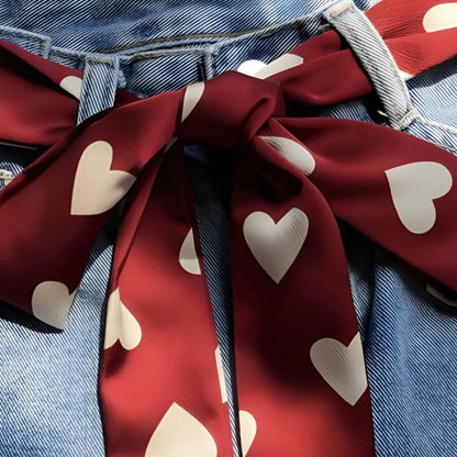 Ceinture Foulard à Motif Cœur Modèle Loretta - La Ceinturerie

