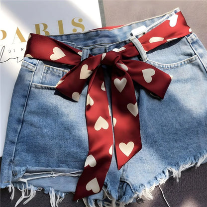 Ceinture Foulard à Motif Cœur Modèle Loretta - La Ceinturerie
