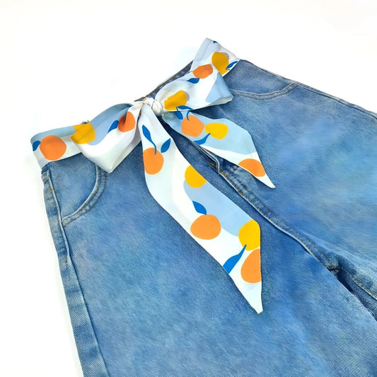 Ceinture Foulard Dessins D'oranges Modèle Bahiti - La Ceinturerie