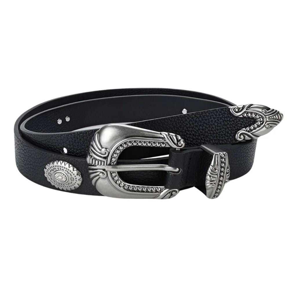 Ceinture Fine à Boucle Western Vintage Modèle Hezo - La Ceinturerie
