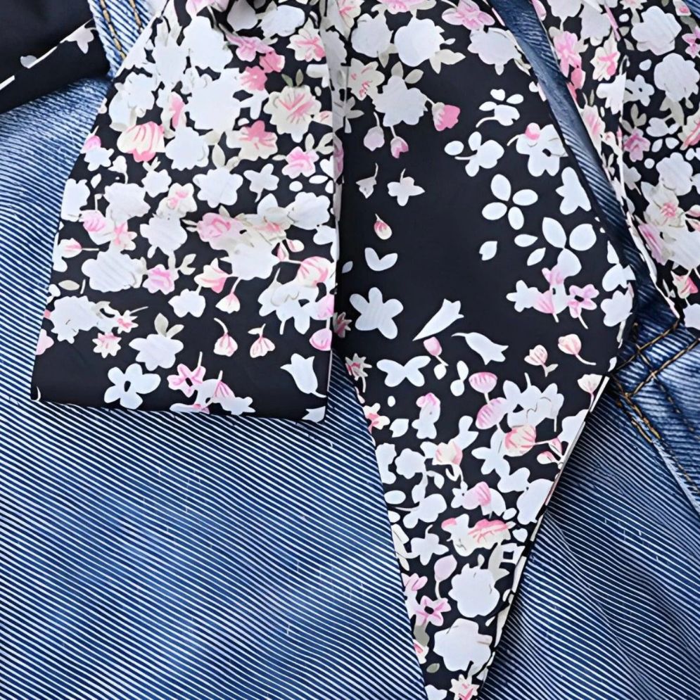 Ceinture Foulard à Motifs Floraux Roses Modèle Arima