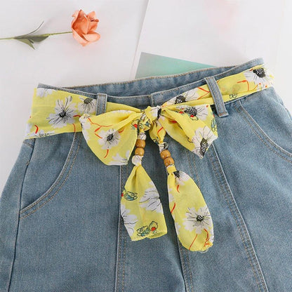 Ceinture Foulard avec Perles en Bois Modèle Alpui - La Ceinturerie
