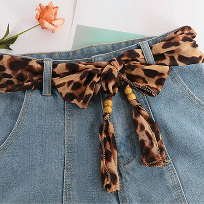 Ceinture Foulard avec Perles en Bois Modèle Alpui - La Ceinturerie
