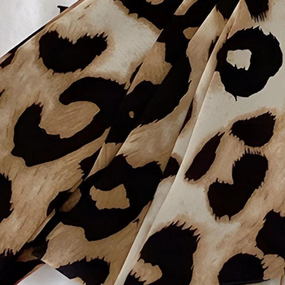 Ceinture Foulard Imprimée Léopard Modèle Daphné - La Ceinturerie