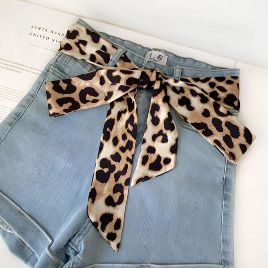  Ceinture Foulard Imprimée Léopard Modèle Daphné - La Ceinturerie