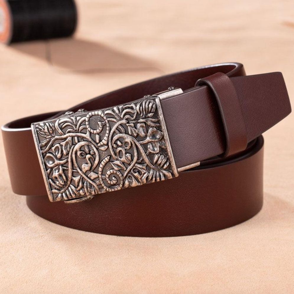 Ceinture Grande Taille Femme Boucle Automatique Western Modèle Nereo - La Ceinturerie