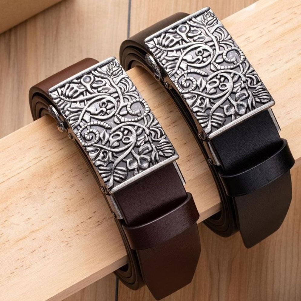 Ceinture Grande Taille Femme Boucle Automatique Western Modèle Nereo - La Ceinturerie