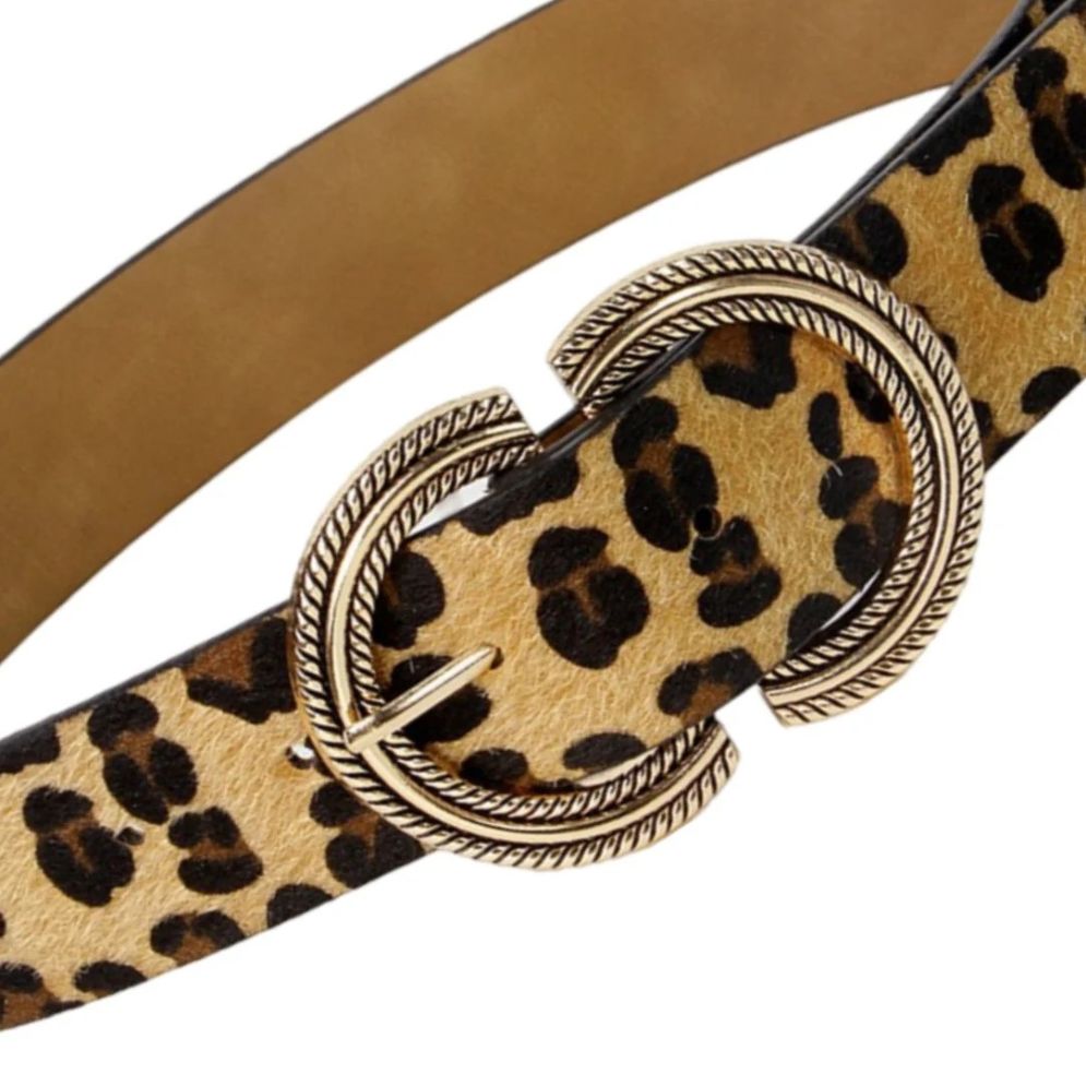 Ceinture Imprimée Léopard pour Femme Modèle Hermine | La Ceinturerie
